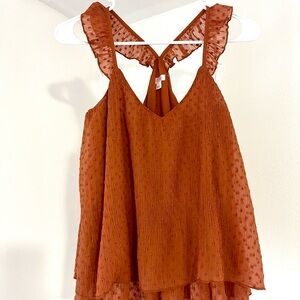 Xhilaration Terracotta Ruffle Camisole